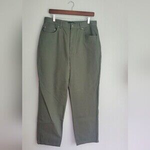 Lauren Ralph Lauren vintage olive green denim straight leg pants size 14